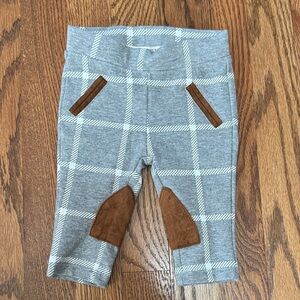 Hope & Henry Gray & White Riding Pants 3–6M
